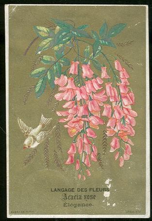 French Artificial Flowers Victorian Trade Card