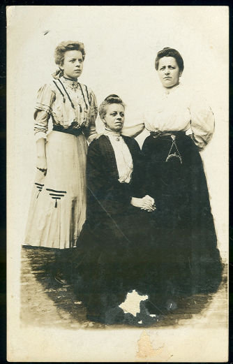 Real Photo Postcard of Grandmother, Mother and Daughter