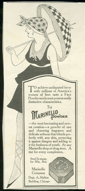 Marinello Face Powder 1916 Magazine Advertisement
