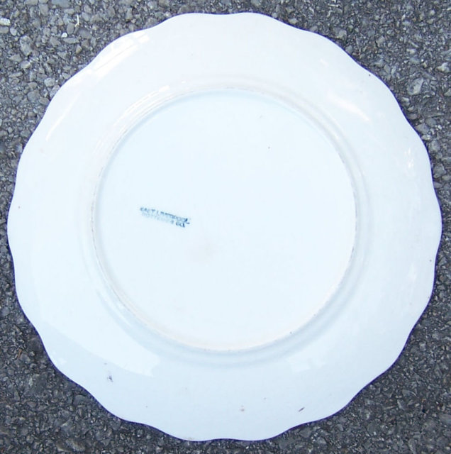 East Liverpool Potteries Dinner Plate w/ Pink Flowers