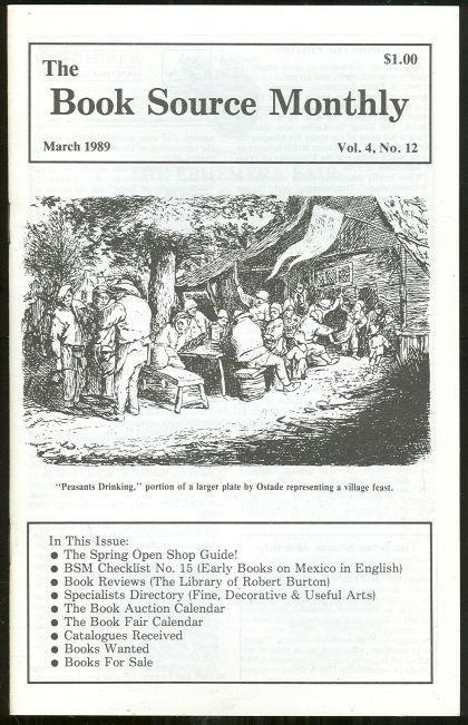 Book Source Monthly Magazine March 1989 Early Books on Mexico in English