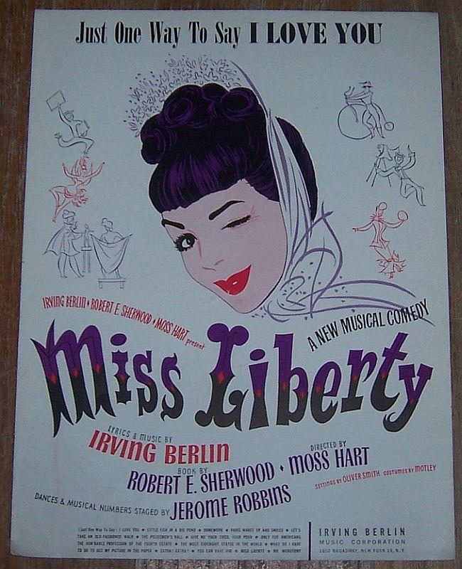 Just One Way to Say I Love You From Miss Liberty By Irving Berlin 1948 Music