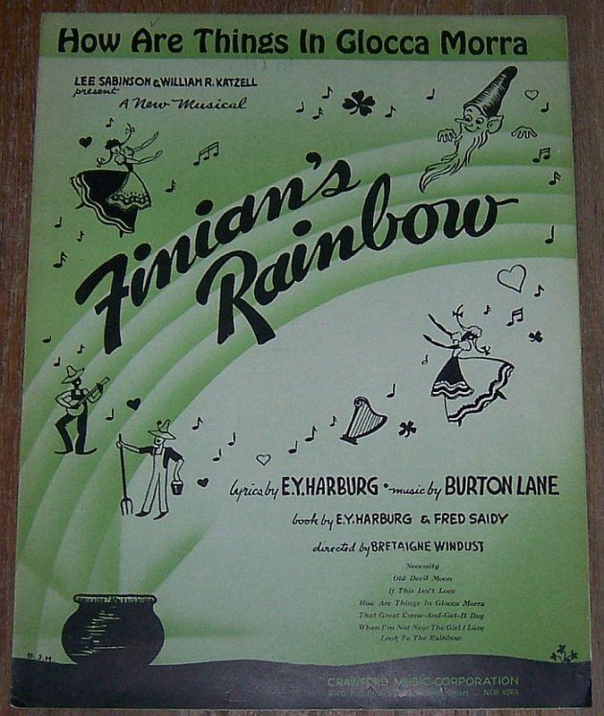 How Are Things in Glocca Morra From Musical Finian's Rainbow 1946 Sheet Music