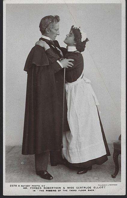 Postcard Passing of the Third Floor Back Forbes Robertson and Gertrude Elliott