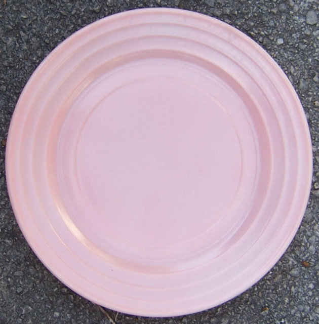 Vintage Pink Moderntone Hazel Atlas Glass Dinner Plate