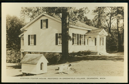 RPPC of Stephen Foster Home Restored in Greenfield
