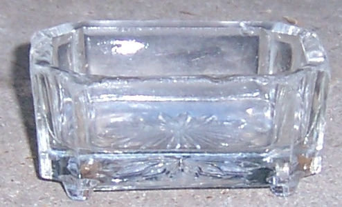 Square Master Salt with Star Burst in Bottom and Feet