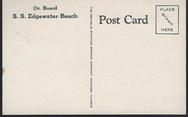 Unused Postcard of Edgewater Beach Yacht Club, Edgewater Beach Hotel, Chicago