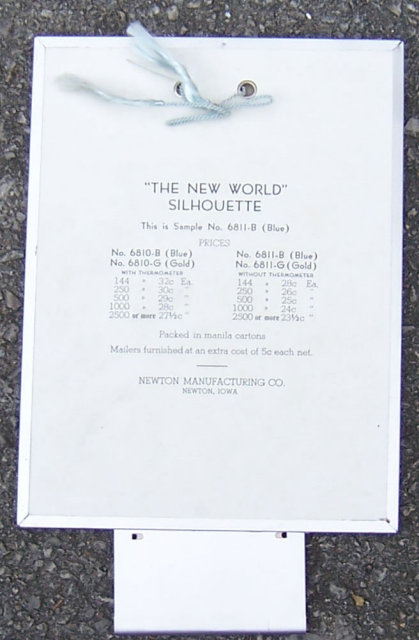 New World Silhouette Deco Sample Framed 1939 Calendar