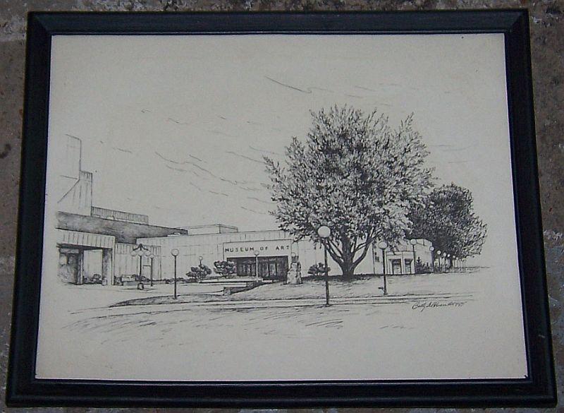 Vintage Framed Print of Huntsville Museum of Art, Huntsville, Alabama