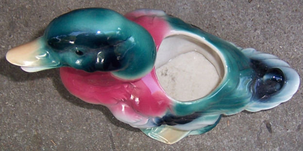 Vintage Royal Copley Pottery Mallard Duck Planter