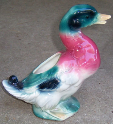 Vintage Royal Copley Pottery Mallard Duck Planter