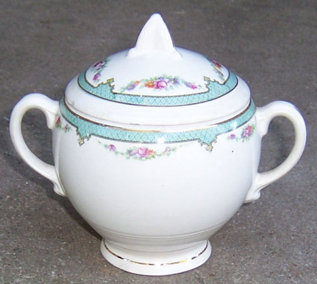 Vintage Salem China Symphony Sugar Bowl with Flowers