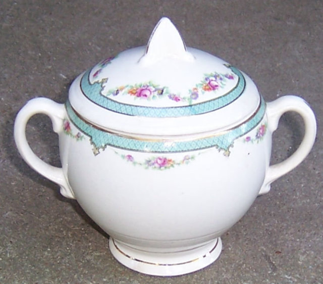 Vintage Salem China Symphony Sugar Bowl with Flowers