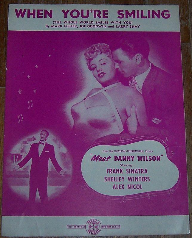 When You're Smiling From Meet Danny Wilson Starring Frank Sinatra Sheet Music