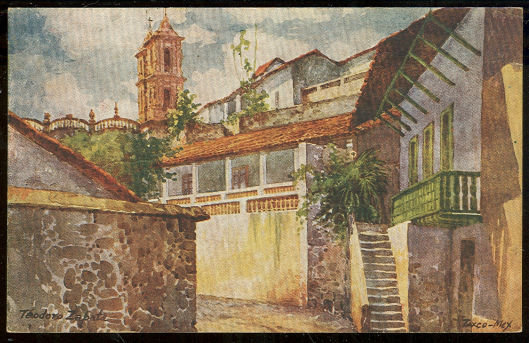 Theodore Zabata Postcard of Taxzo, Mexico