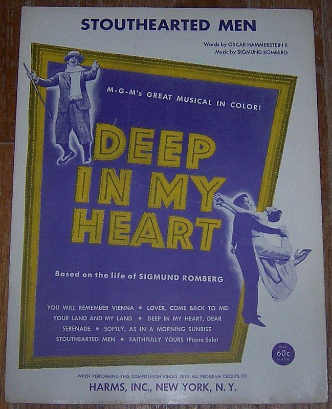 Stouthearted Men From Deep in My Heart Starring Jose Ferrer 1943 Sheet Music