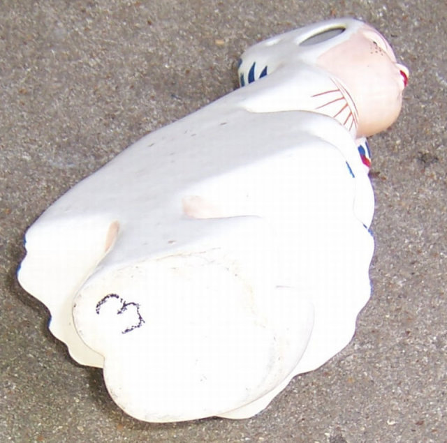 Vintage Kissing Dutch Girl Pottery Wall Pocket