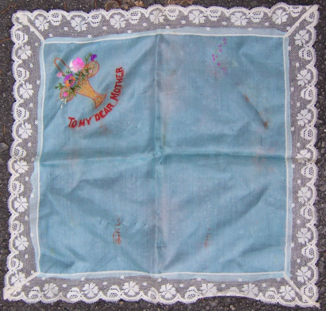 Vintage Embroidered To My Dear Mother Handkerchief