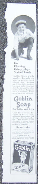 Goblin Soap for Cleaning Child's Hands 1916 Magazine Ad