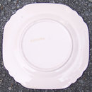 Shell Pink Square Salad Plate with Deco Vase & Flowers