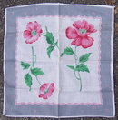 Vintage Red Poppies Floral Printed Handkerchief