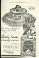 Purity Cross Canned Creamed Chicken 1916 Advertisement