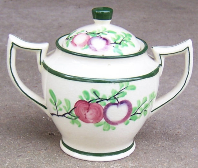 Made in Japan Sugar with Fruits and Leaves Green Trim