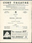 Playbill George Abbott Presents Room Service February 1938