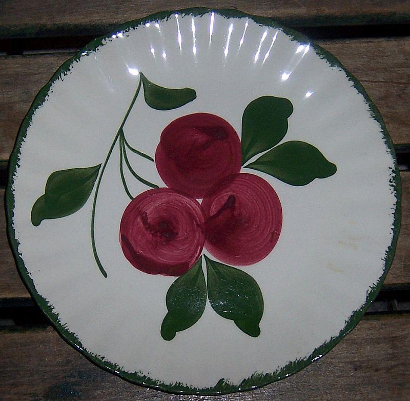 Vintage Blue Ridge Apple Trio Pattern Colonial Shape Dinner Plate
