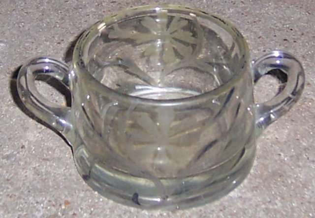 Vintage Glass Creamer with Floral Silver Overlay