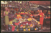 Postcard of Farmer's Market, Los Angeles, California