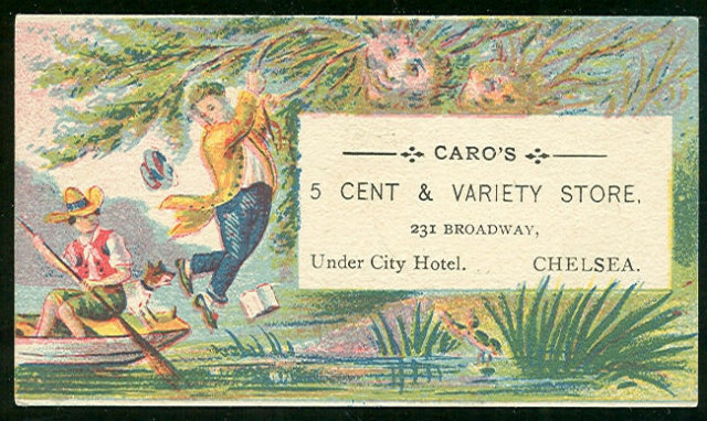 Caro's 5 Cent and Variety Store Victorian Trade Card