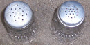 Barreled Thumbprint Glass Salt and Pepper Shakers