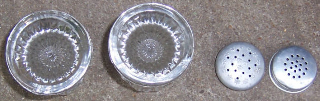Barreled Thumbprint Glass Salt and Pepper Shakers
