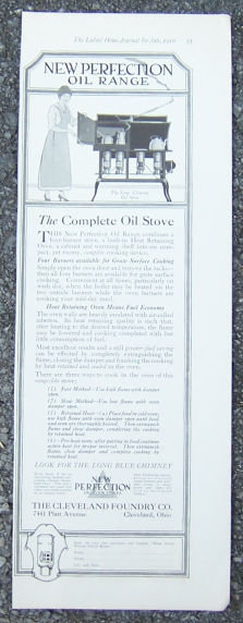 New Perfection Oil Range 1916 Magazine Advertisement