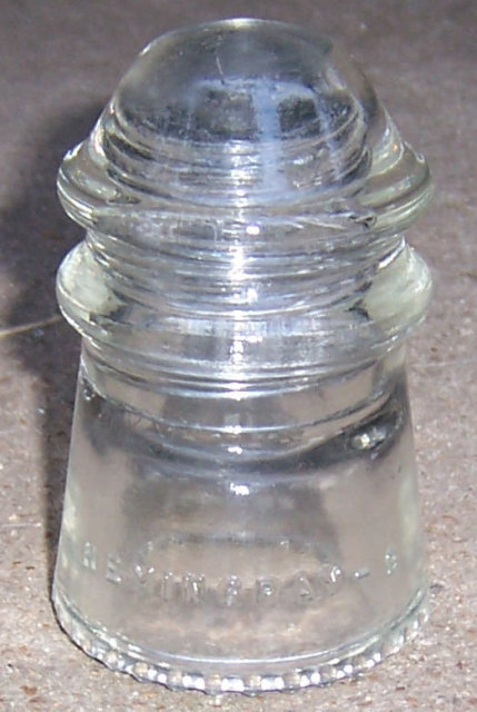 Vintage Small Clear Glass Hemingray 9 Insulator
