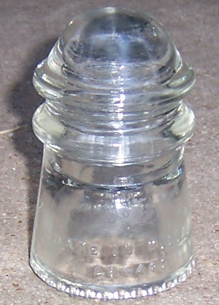 Vintage Small Clear Glass Hemingray 9 Insulator