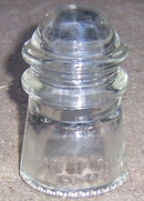 Vintage Small Clear Glass Hemingray 9 Insulator