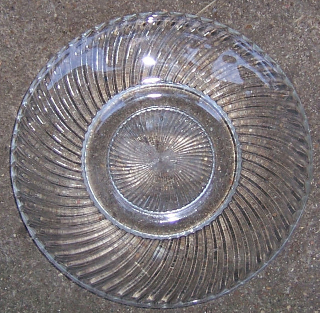 Federal Depression Clear Glass Diana Saucer