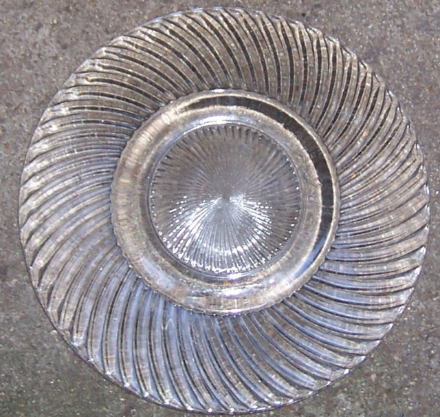 Federal Depression Clear Glass Diana Saucer