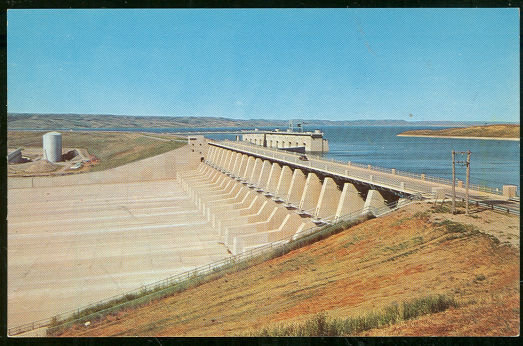Postcard of Fort Randall Dam and Reservoir, Pickstown, South Dakota