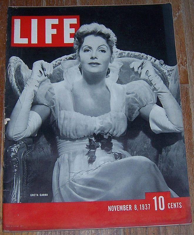 Life Magazine November 8, 1937 Greta Garbo Cover/Duke and Duchess of Windsor