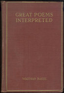 Great Poems Interpreted with Biographies 1927 Anthology
