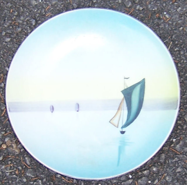 Made in Japan Handpainted Small Plate with Boat Scene