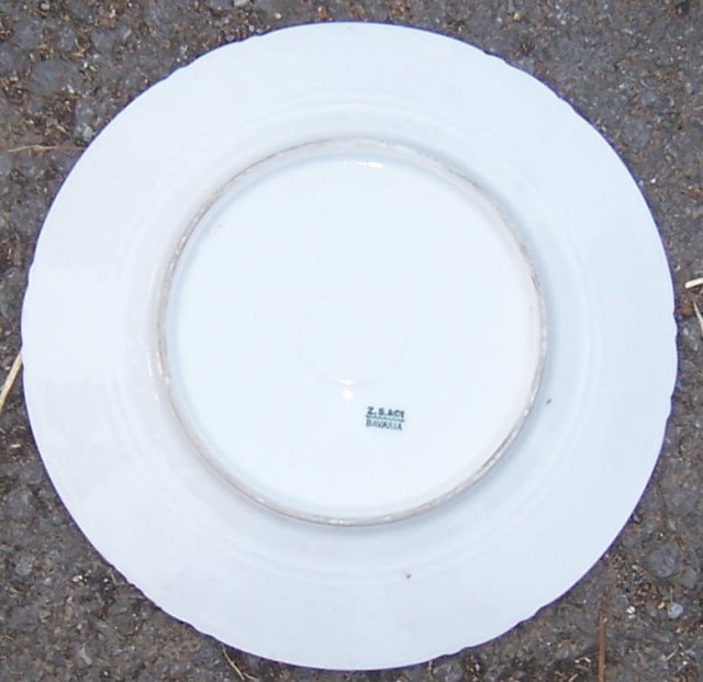 Vintage Bavarian Plate with Cupid and Lovely Lady