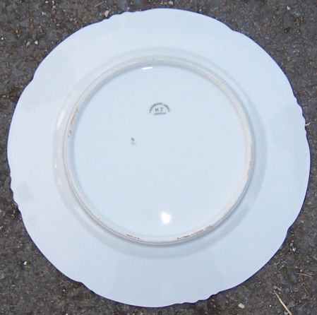 Vintage Austrian Dinner Plate with Pink Flowers