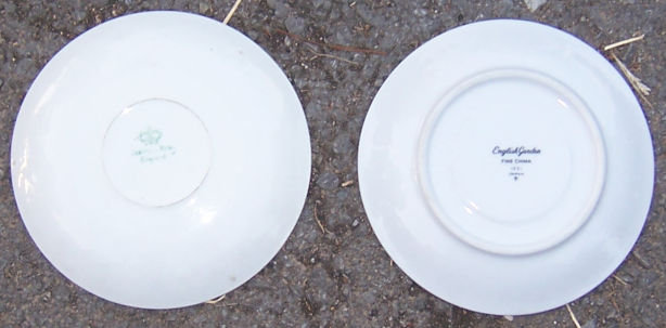 Two Saucers Johnson Bros and English Garden Japan China