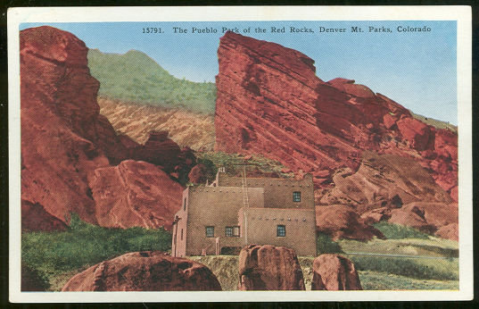 Postcard of Pueblo Park Red Rocks, Denver, Colorado