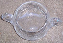 Vintage Glass Sugar Bowl with Etched Floral Design